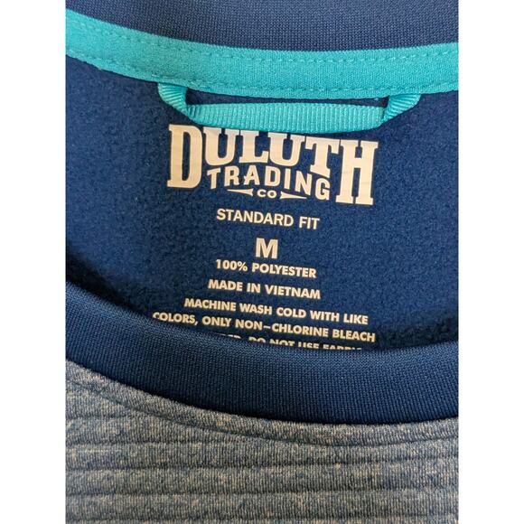 Duluth Trading Co Blue Boundary Layer Fleece Pullover Sweatshirt Men Size Medium - Picture 3 of 4